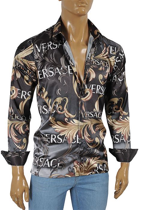 versace dress shirt men|versace fitted shirts for men.